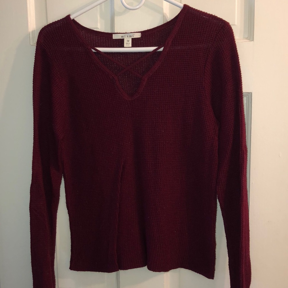 Long sleeve maroon sweater